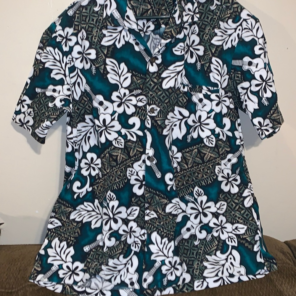 Royal Creations Vintage Ukulele Shirt Made In Hawaii Hawaiian